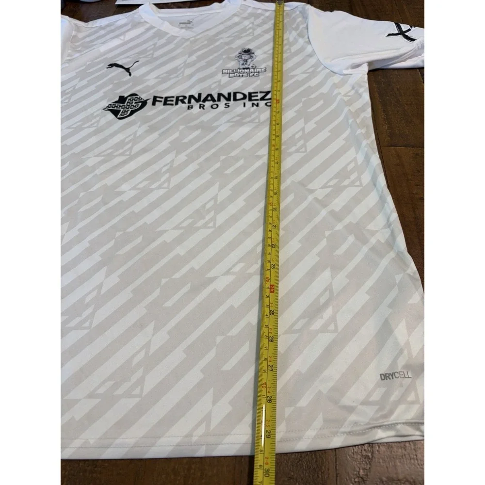 Puma Billionaire Boys Club Soccer Jersey XL White  Space Man logo Dry Cell - Picture 10 of 10